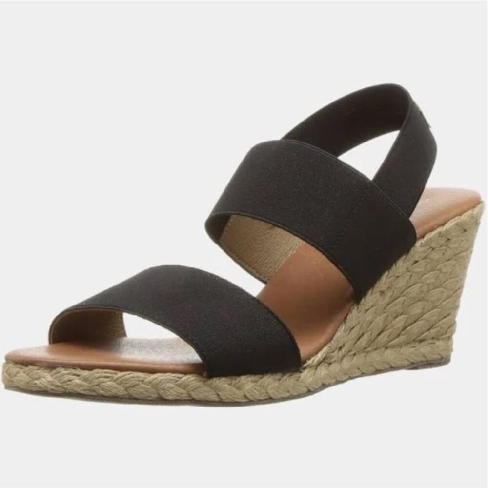 NEW Tommy Bahama Womens Sakura Sandal Size 7.5 Elastic Straps Espadrille Wedge